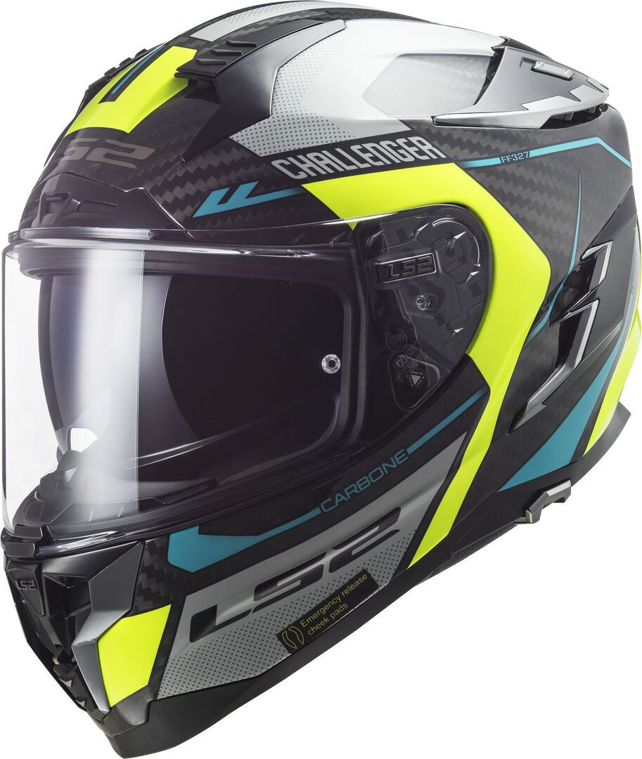 

LS2 FF327 Challenger Thorn Carbon Шлем, черный/желтый