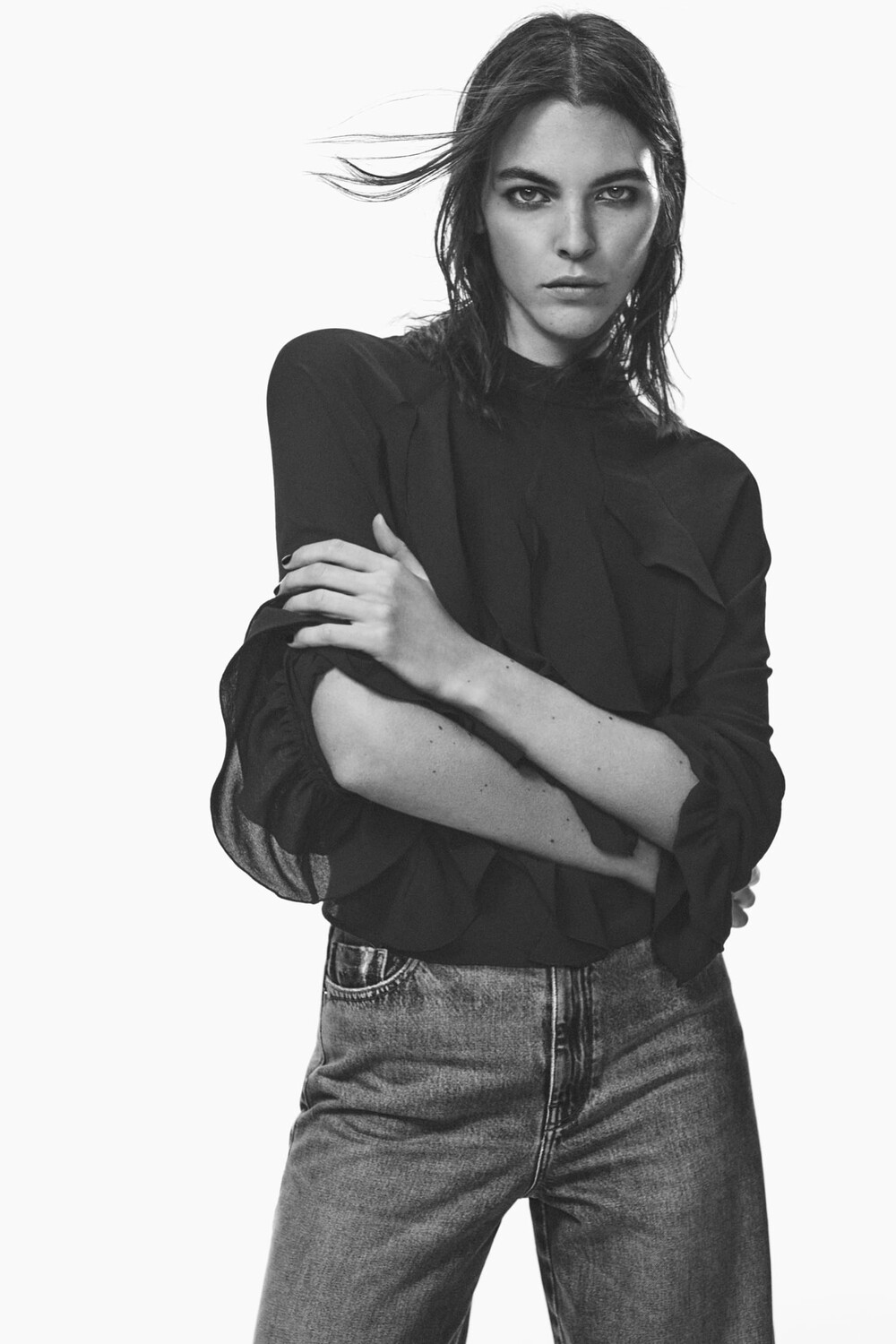 

Рубашка ZARA, черный