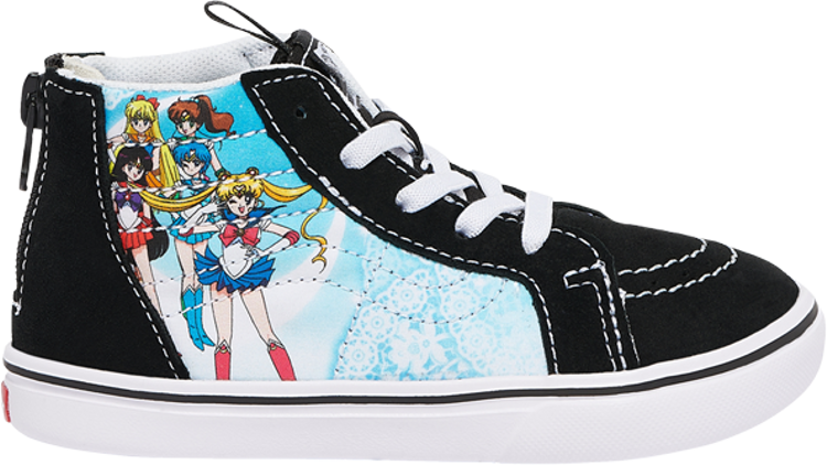 Кеды Vans Sailor Moon x Sk8-Hi Zip ComfyCush Toddler Pretty Guardian, черный