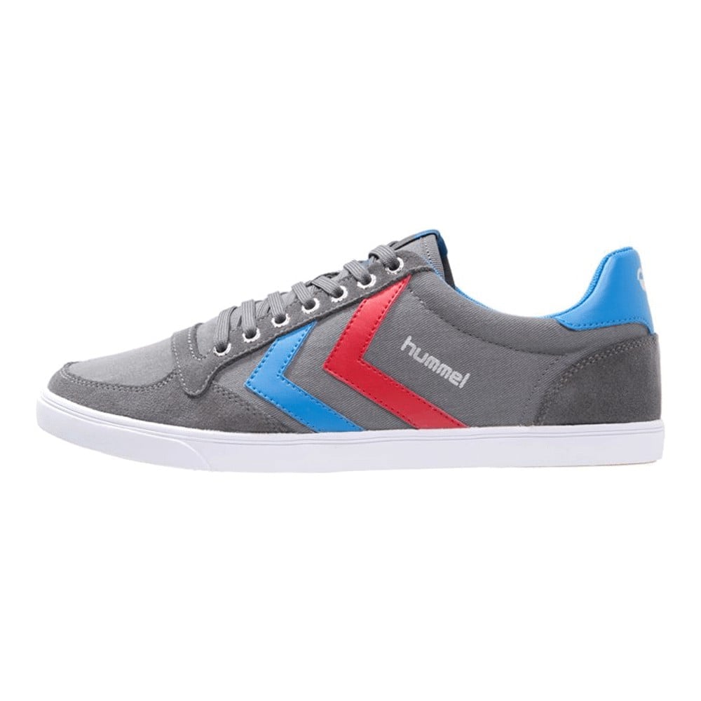 Кроссовки Hummel Slimmer Stadil, castle rock/ribbon red/bril blue - фото