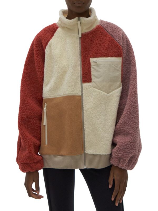 

Лоскутная флисовая куртка Helmut Lang Cream multi