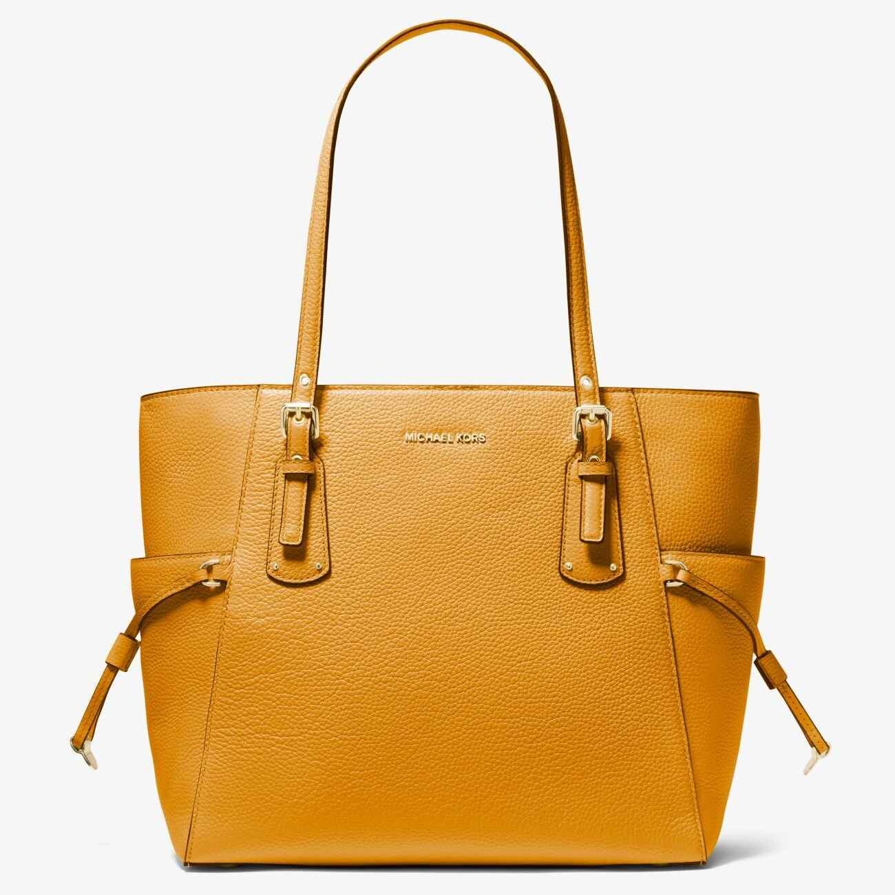 

Сумка Michael Michael Kors Voyager Small Pebbled Leather, желтый