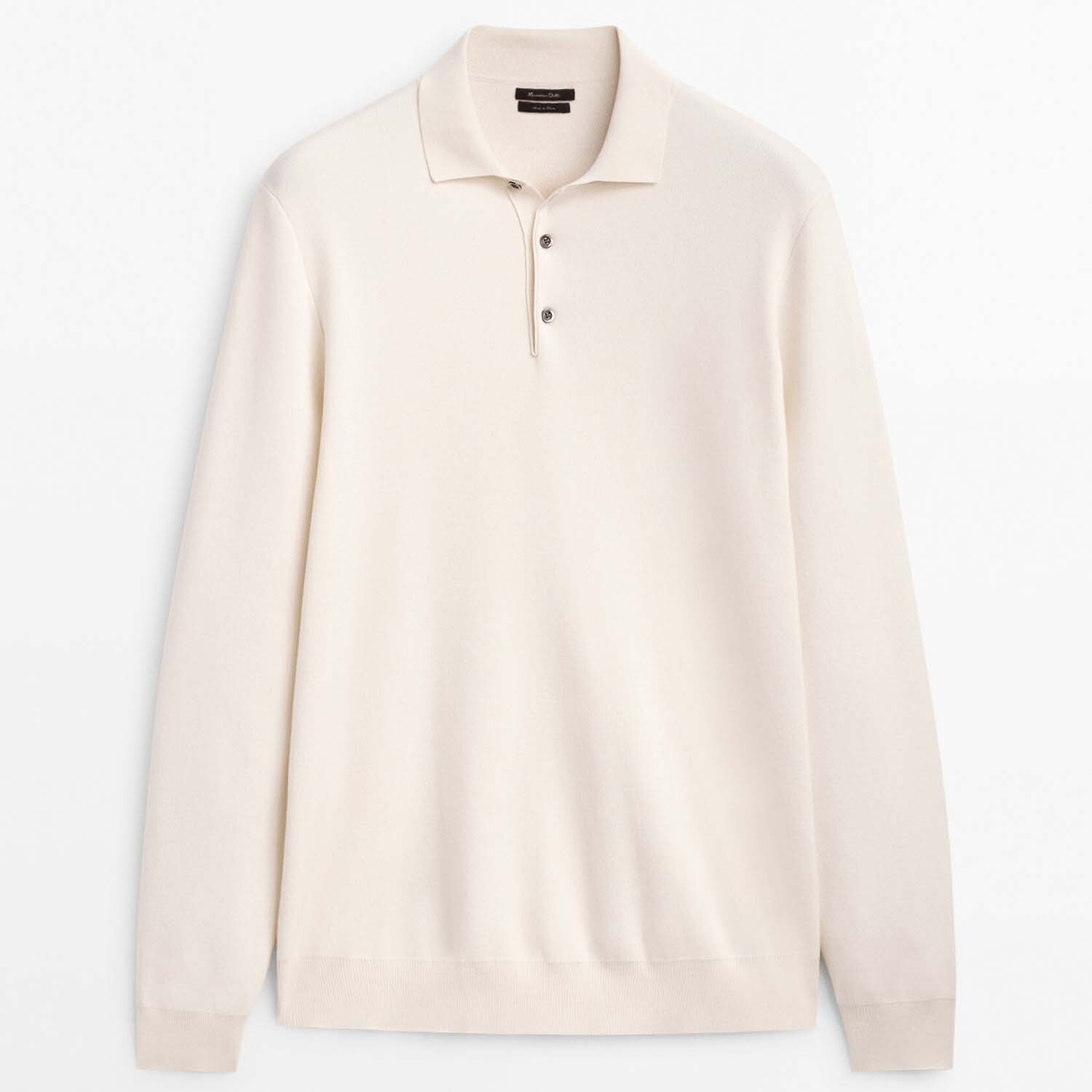 

Свитер Massimo Dutti Comfort Polo Collar Knit, белый