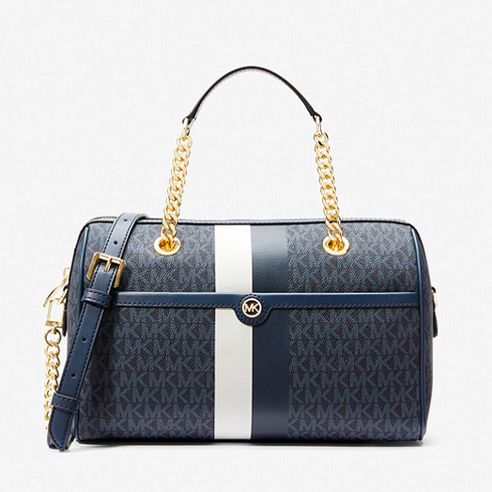 

Сумка Michael Michael Kors Blaire Medium Logo Stripe, черный