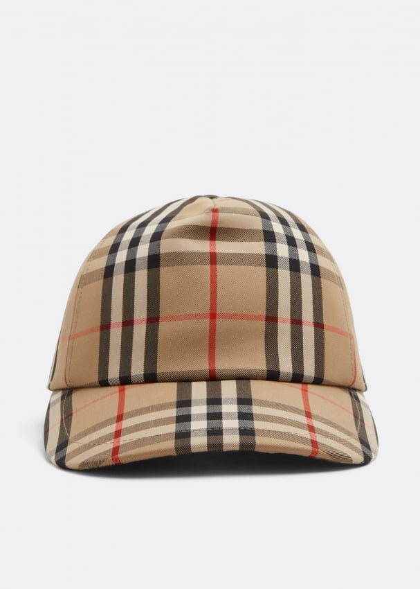 Кепка BURBERRY Vintage Check baseball cap, коричневый пуховик в винтажную клетку burberry разноцветный