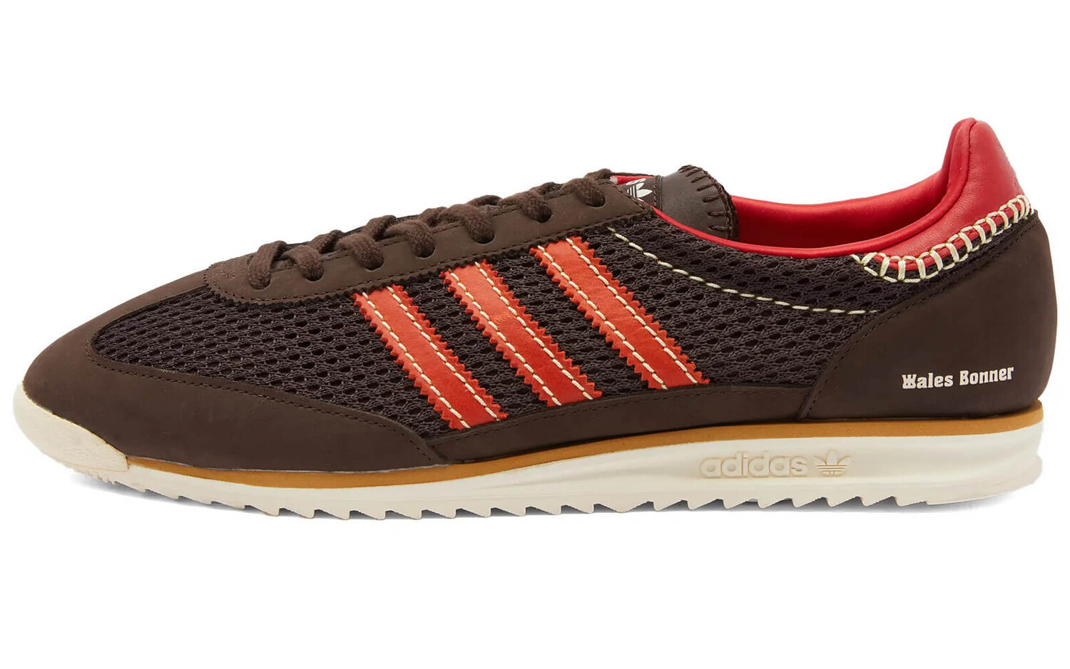 

Кроссовки Adidas Originals x Wales Bonner SL72, коричневый/красно-оранжевый/бежевый, Красный