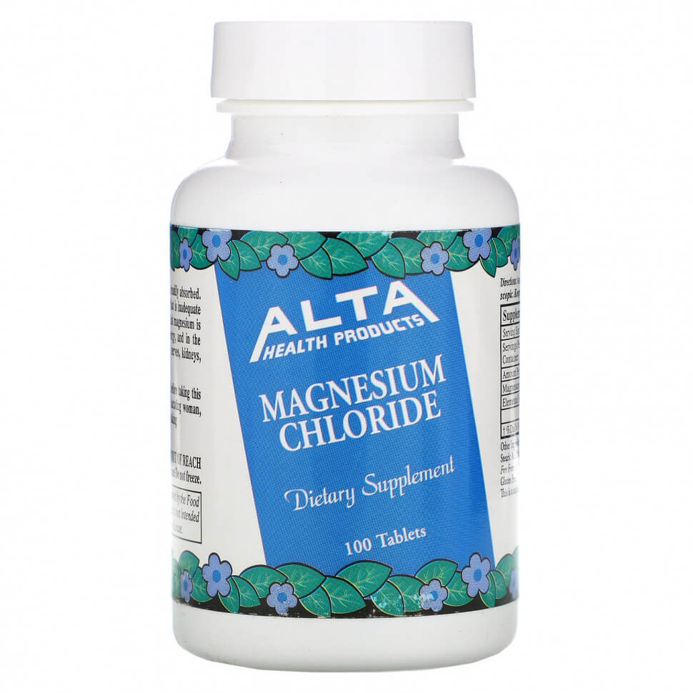 Магния хлорид Alta Health Magnesium Chloride, 100 таблеток магния хлорид alta health magnesium chloride 100 таблеток