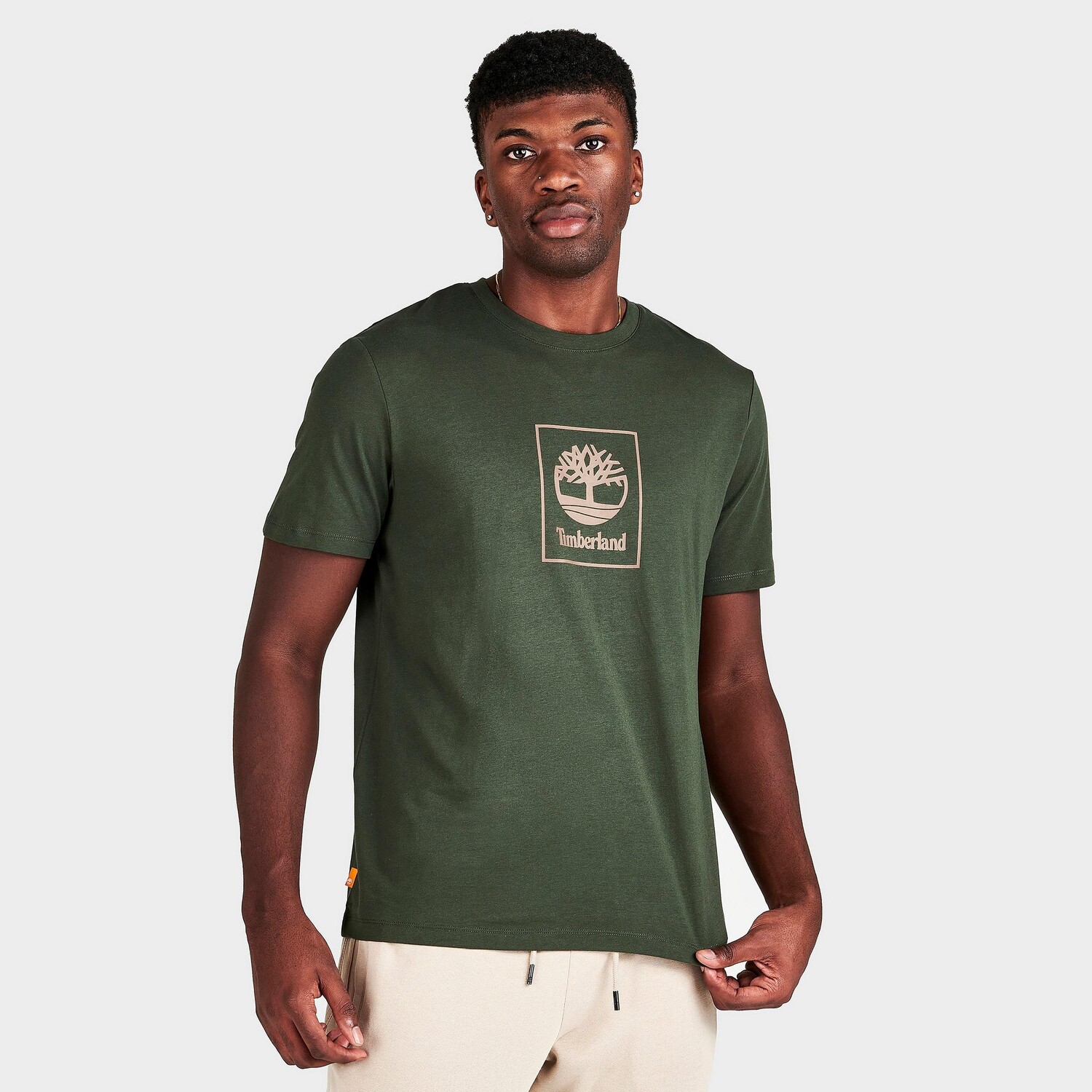 

Мужская футболка с логотипом Timberland Stack Box, зеленый