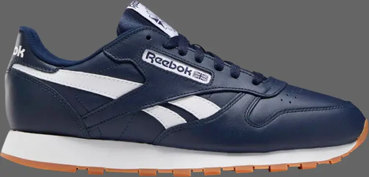 

Кроссовки classic leather mu 'collegiate navy gum' Reebok, синий