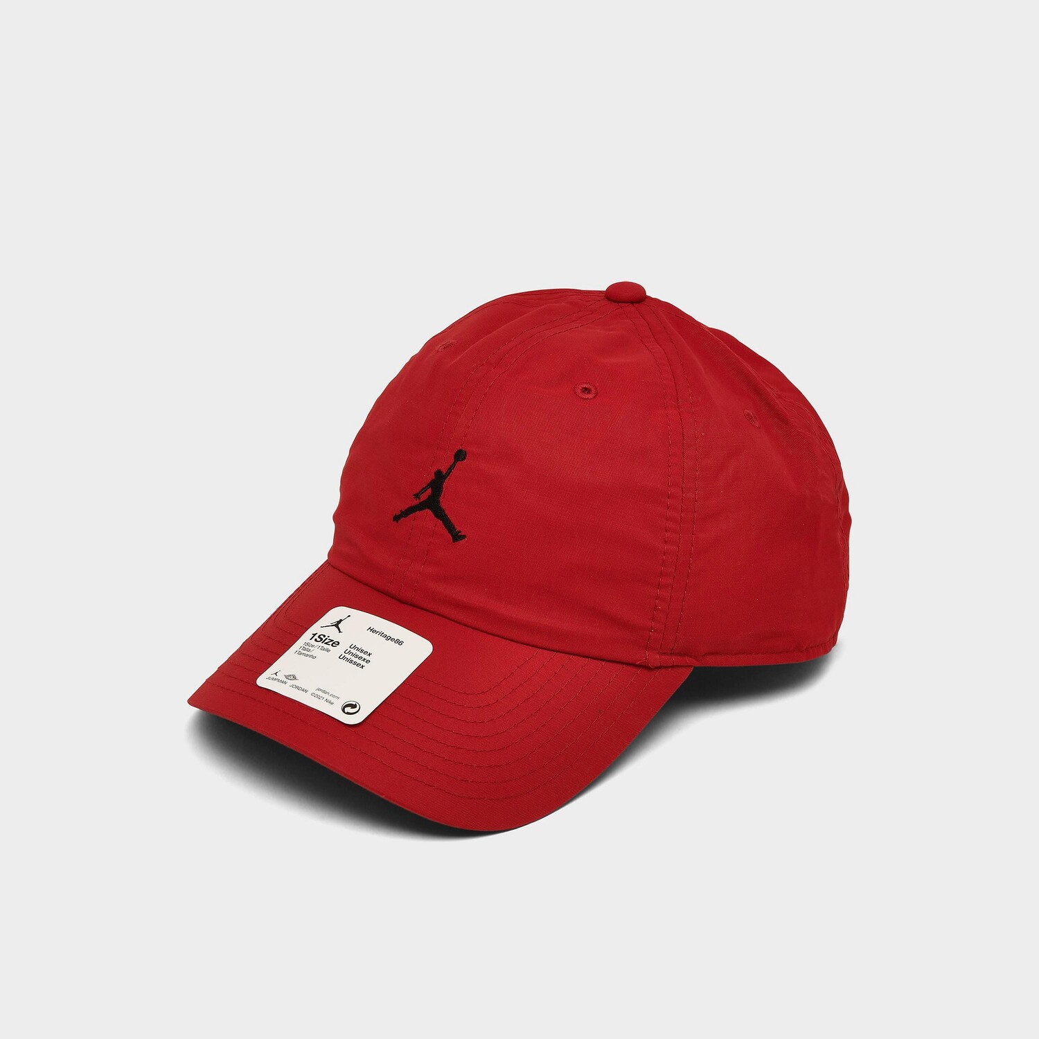 

Выстиранная шляпа с ремешком на спине Jordan Jumpman Heritage86, красный