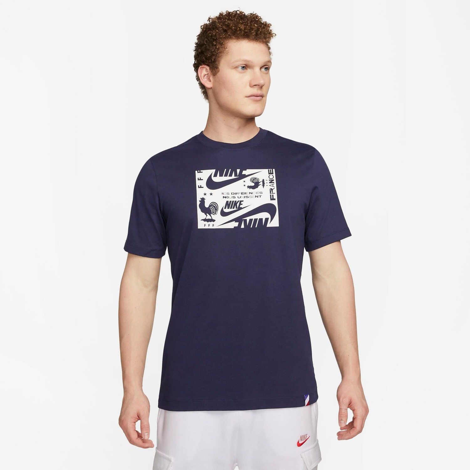 

Мужская футболка с рисунком Nike France National Team, синий