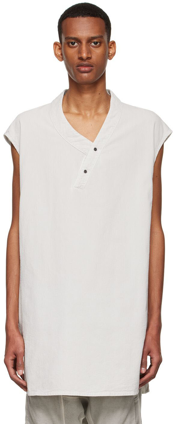 

SSENSE Exclusive Grey Cotton Henley Boris Bidjan Saberi, Коричневый