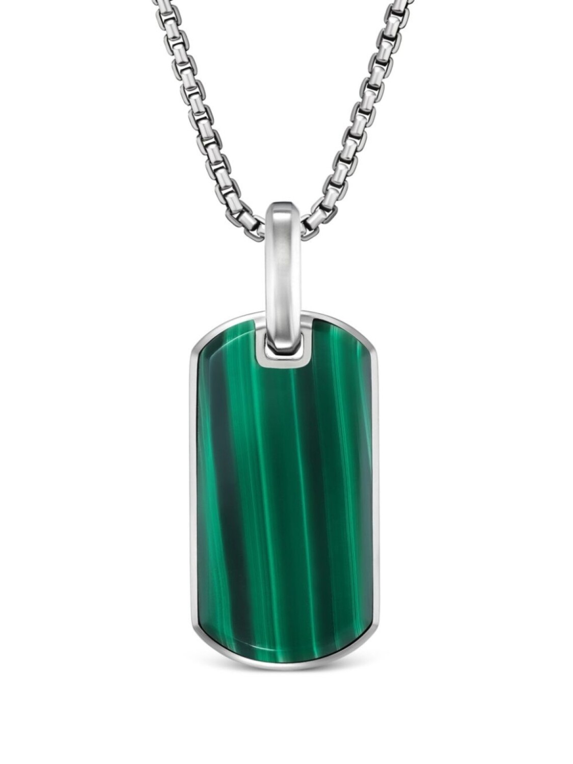 

Серебряная подвеска Chevron с малахитом David Yurman, серебряный