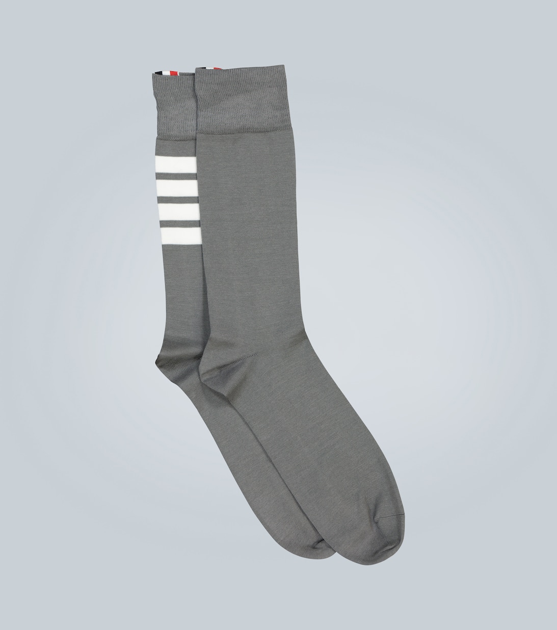 Классические носки с 4 полосками Thom Browne, серый серые носки с 4 полосками thom browne