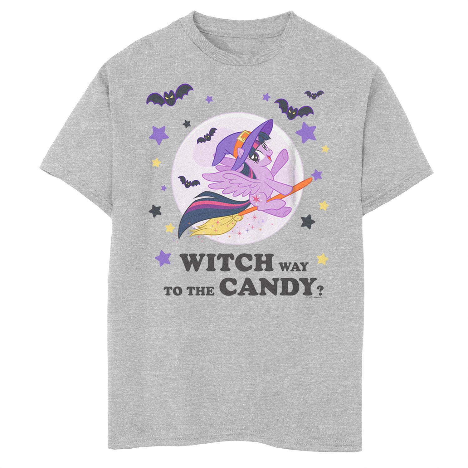 

Футболка My Little Pony Twilight Sparkle Halloween для мальчиков 8–20 лет с надписью «Witch Way To The Candy» Licensed Character