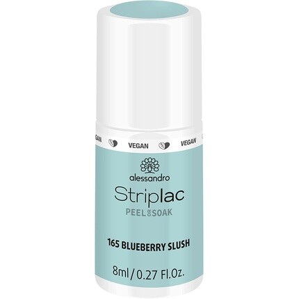 

Лак для ногтей Striplac Peel Or Soak Vegan Blueberry Slush Led, 8 мл, пастельно-синий, Alessandro