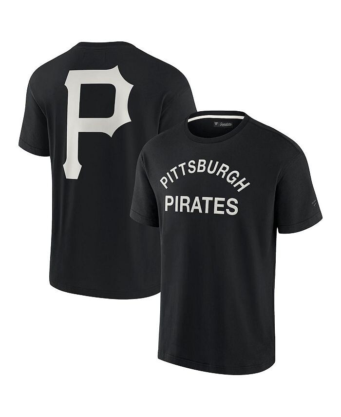 

Черная мужская и женская супермягкая футболка с короткими рукавами Pittsburgh Pirates Fanatics Signature, черный