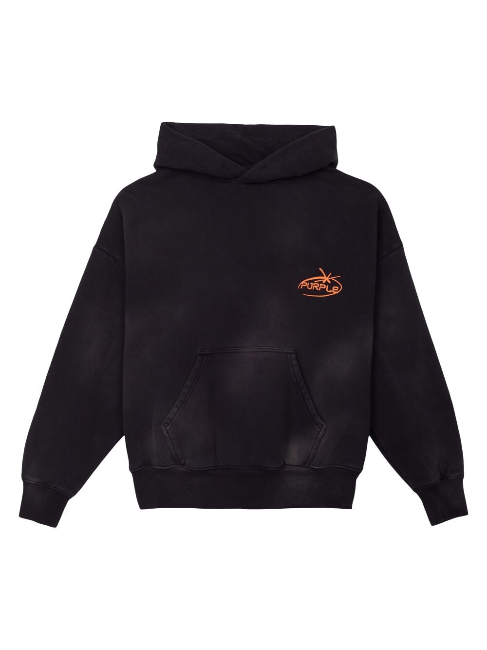 

Худи из флиса с логотипом Purple Brand, черный