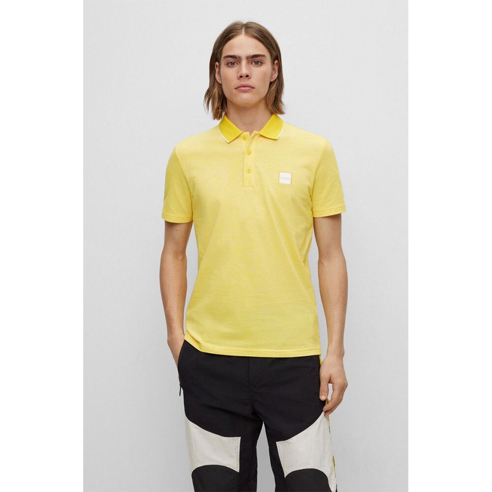 

Поло с коротким рукавом BOSS Pe Oxford, желтый