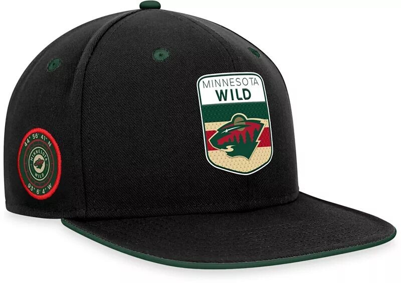 

Аутентичная бейсболка NHL Minnesota Wild 2023-2024 Pro Draft Snapback