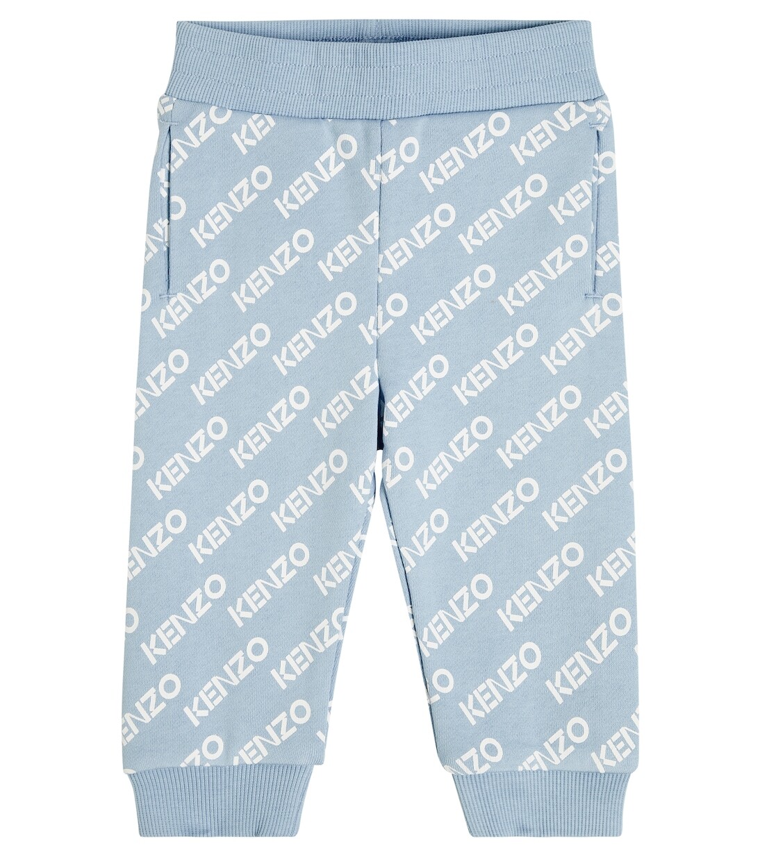 

Спортивные брюки из смесового хлопка с логотипом baby Kenzo Kids, синий