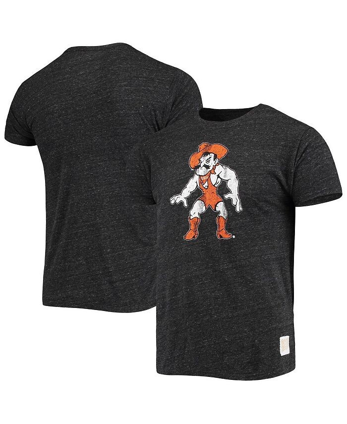 

Мужская черная футболка Tri-Blend в винтажном стиле Oklahoma State Cowboys Wrestler Slub Original Retro Brand, черный