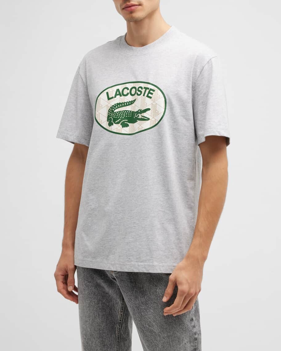 

Мужская футболка с монограммой и крокодиловым логотипом Lacoste