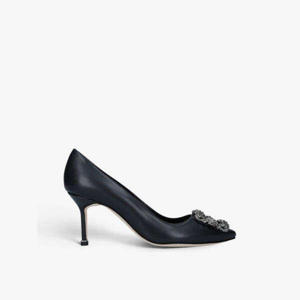 

Кожаные корты hangisi, украшенные кристаллами Manolo Blahnik, черный