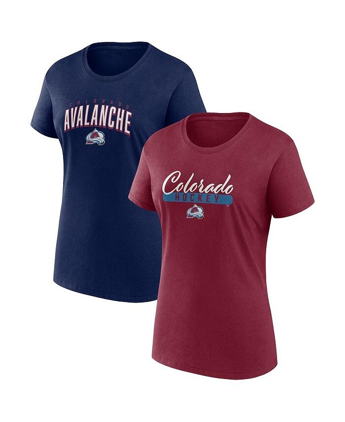 

Женский комплект из двух футболок для фанатов Colorado Avalanche бордового и темно-синего цвета Fanatics, синий