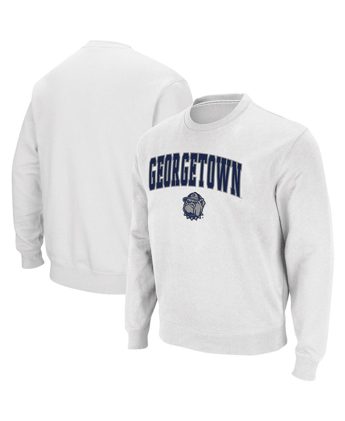 

Мужская белая толстовка из твила georgetown hoyas arch logo tackle Colosseum, белый