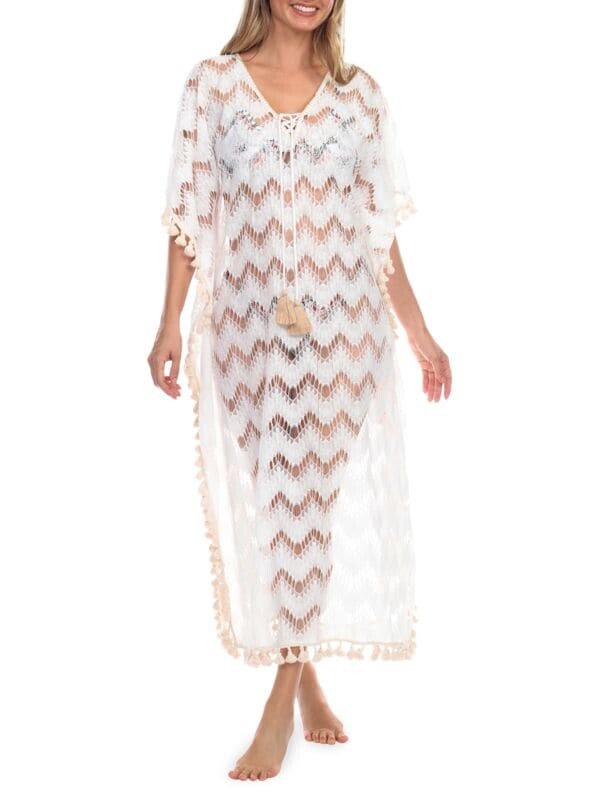 

Прикрытие платья caitlyn caftan La Moda Clothing White