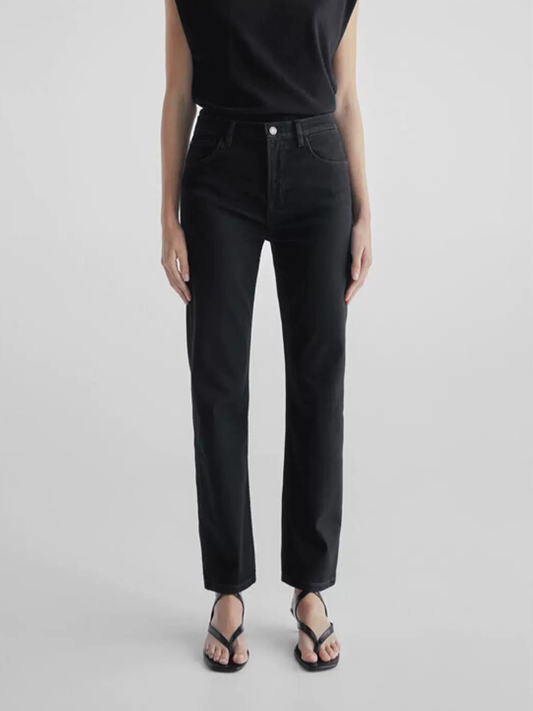 

Джинсы Massimo Dutti Mid-waist Straight, черный