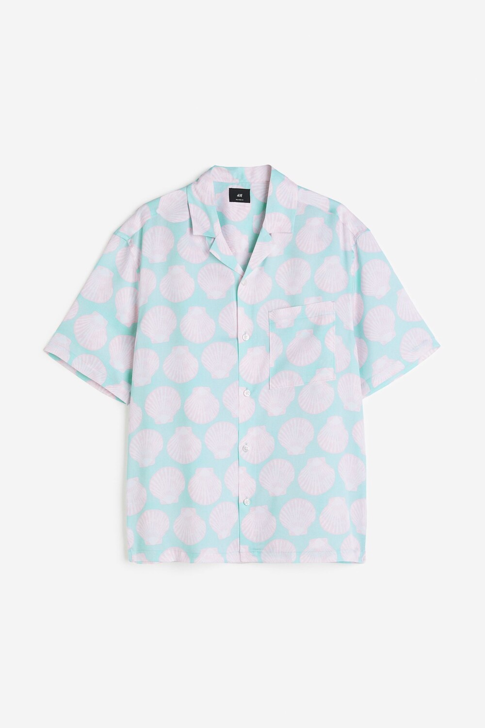 

Рубашка H&M Relaxed Fit Shirt, голубой, сиреневый