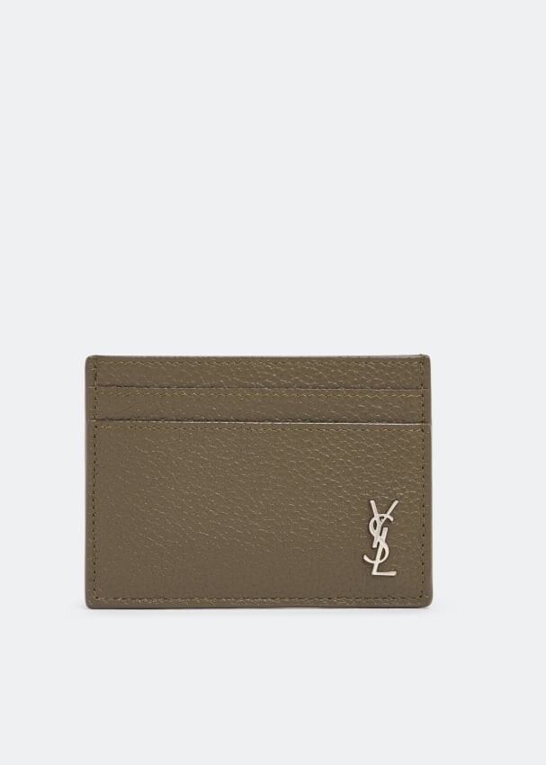 

Картхолдер SAINT LAURENT Tiny Monogramme card case, зеленый