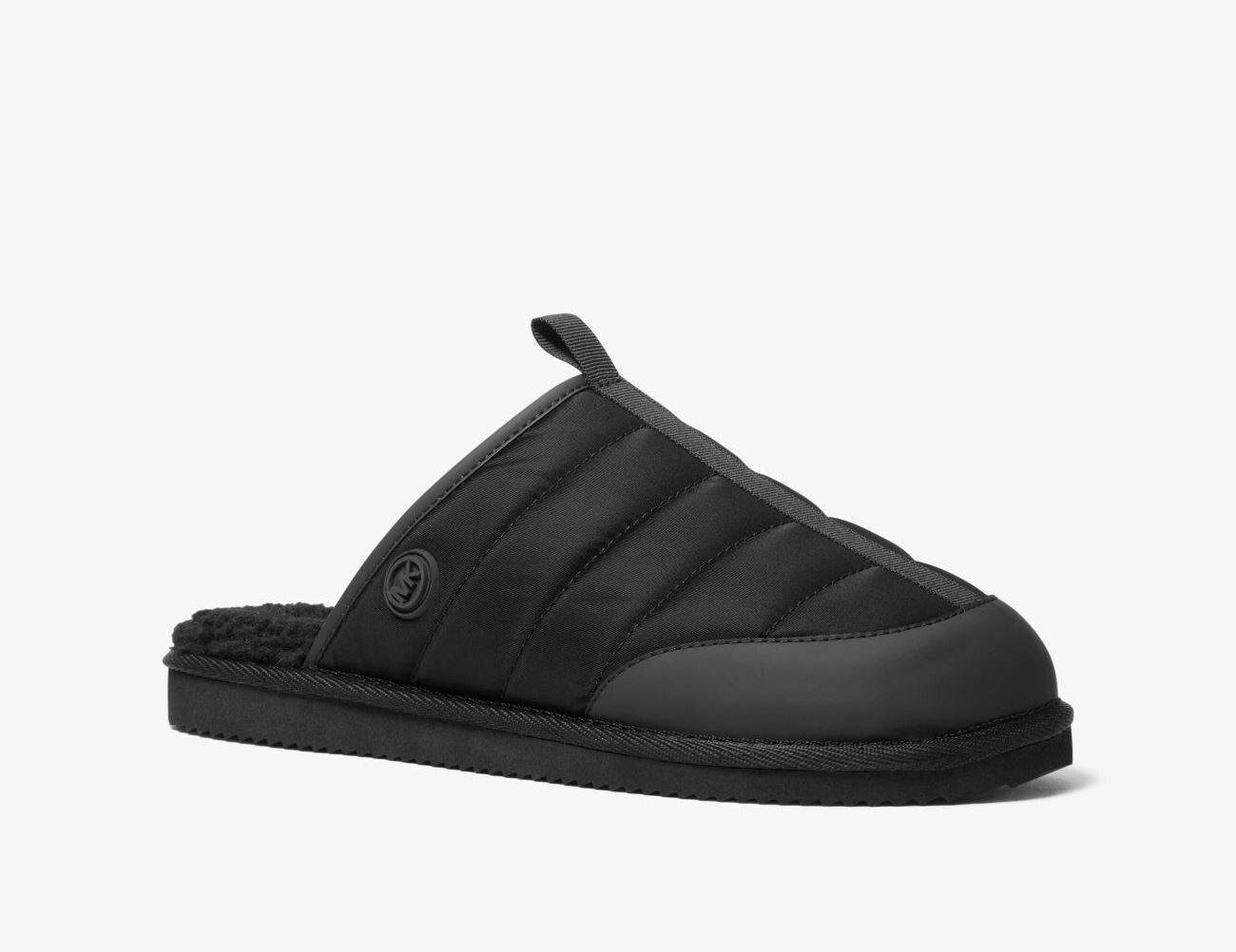 

Домашние тапочки Michael Kors Anders Quilted Nylon, черный