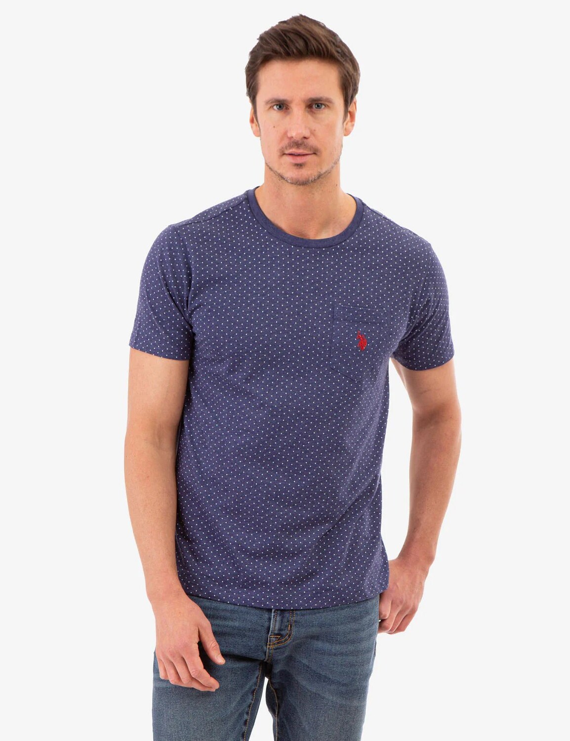 

Футболка в горошек U.S. Polo Assn., синий