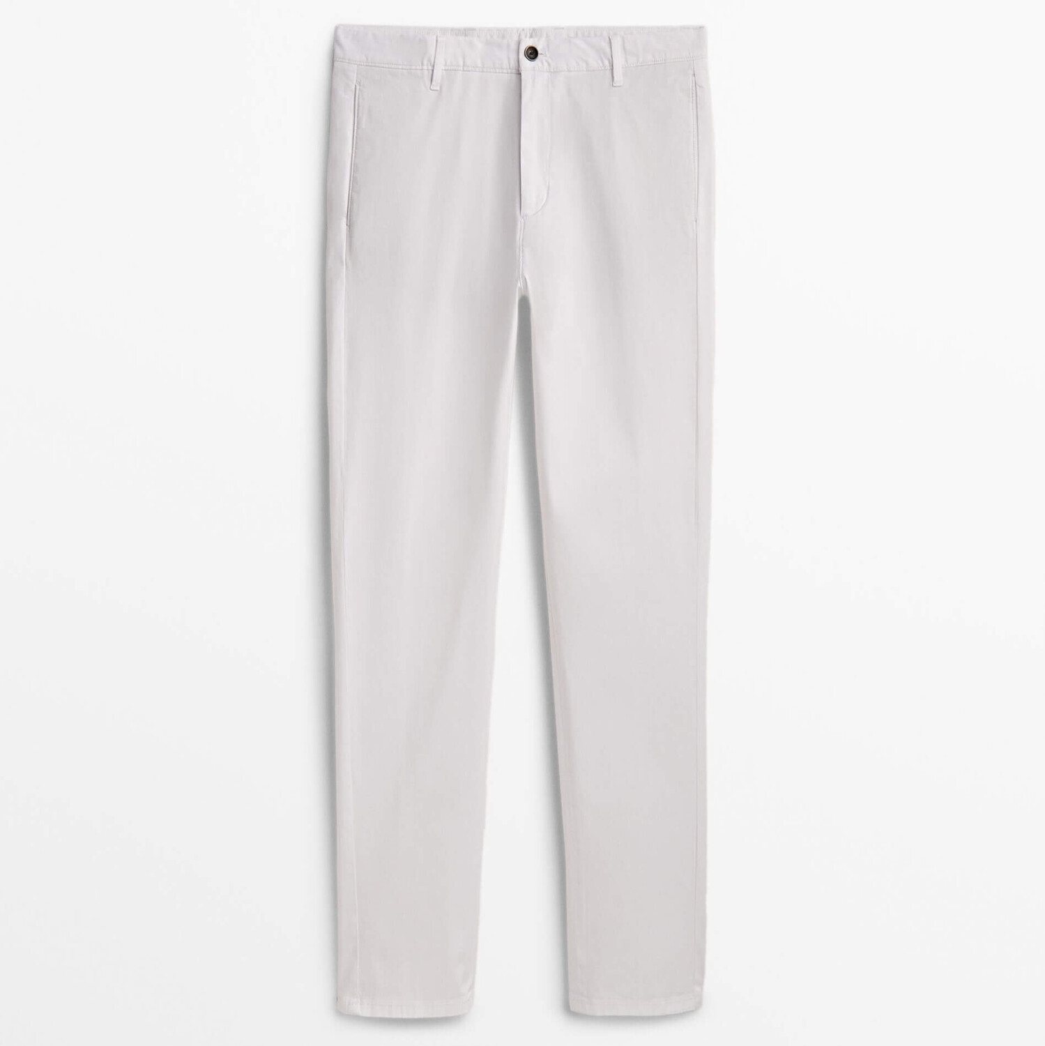 

Брюки Massimo Dutti Tapered Fit Cotton Blend, белый