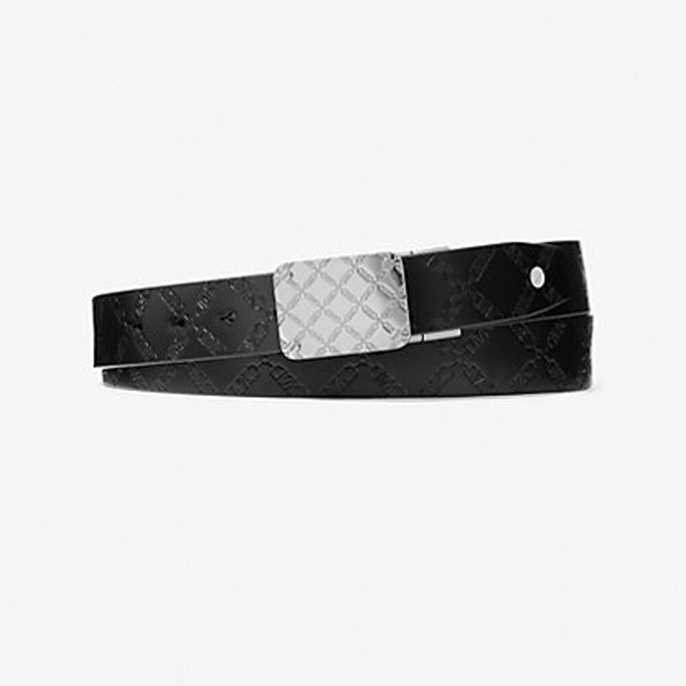 

Ремень Michael Kors Reversible Empire Logo Embossed Leather, черный