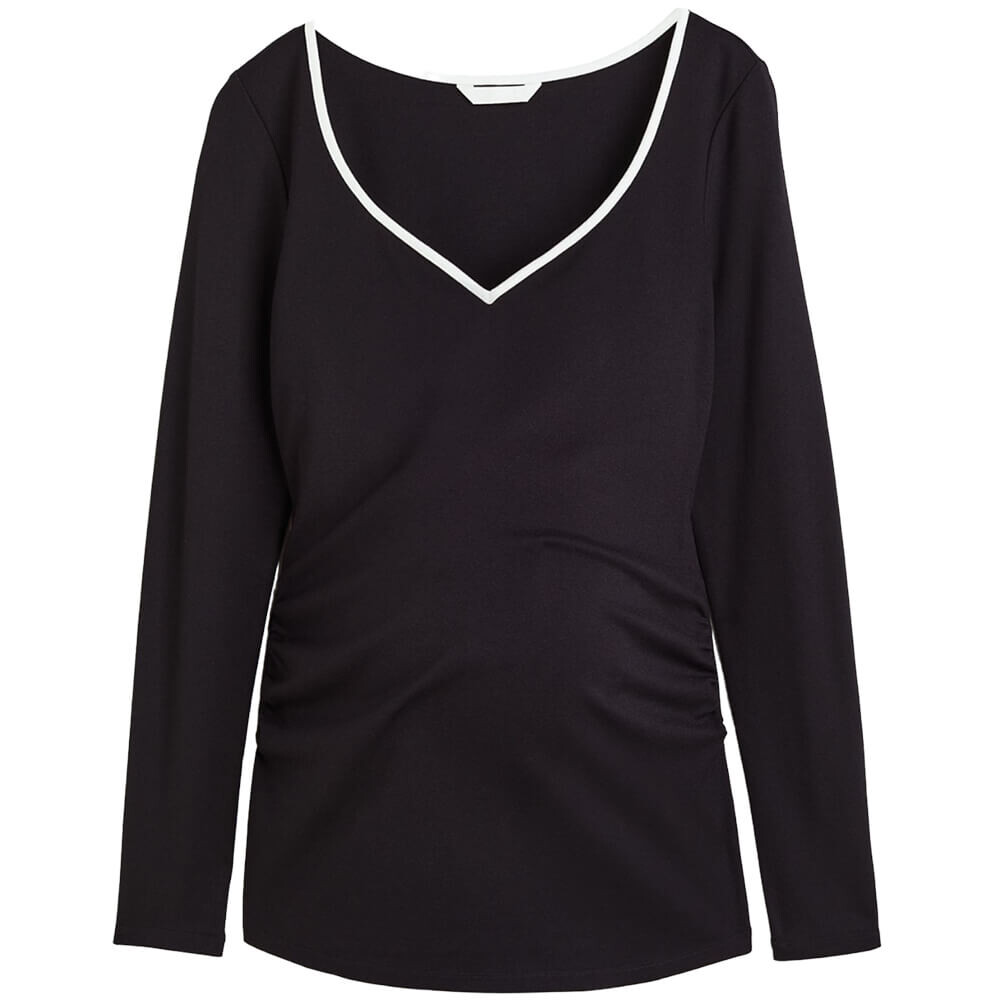 

Топ для беременных H&M Sweetheart-neckline, черный