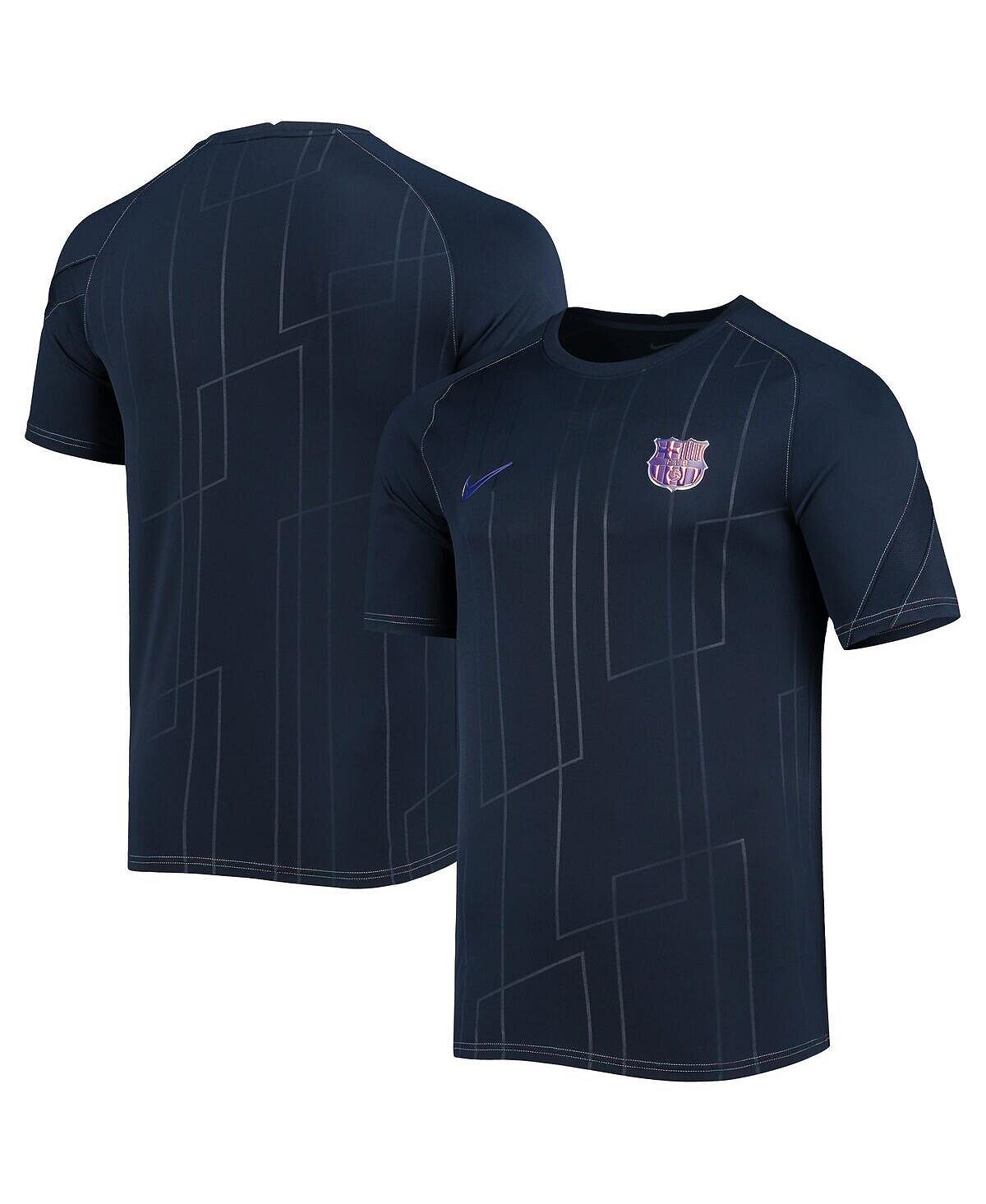 

Мужская синяя предматчевая майка реглан «барселона» 2021 и 22 Nike, синий