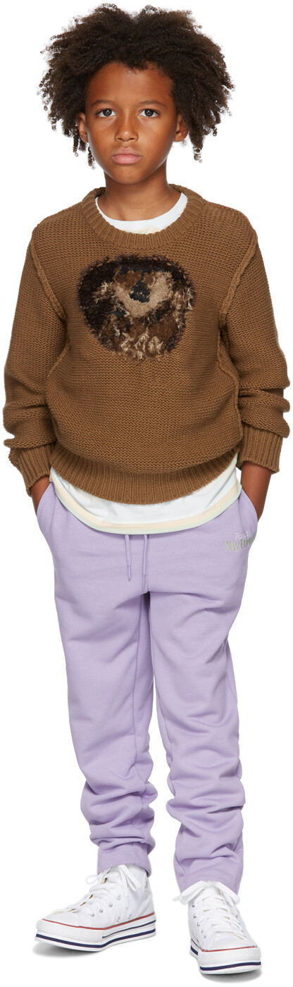 

SSENSE Exclusive Kids Коричневый жаккардовый свитер Doublet