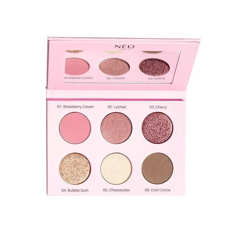 

NEO MAKE UP Eyeshadow Palette прессованная палитра теней Rose 9g
