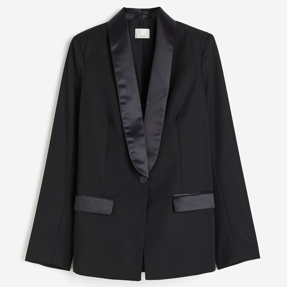 

Пиджак H&M Shawl-collared, черный