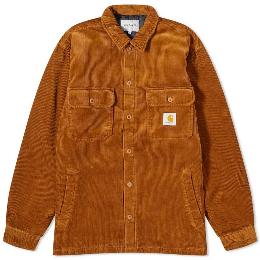Вельветовая куртка-рубашка Carhartt Wip Whitsome, рыже-коричневый autumn cotton corduroy jacket men