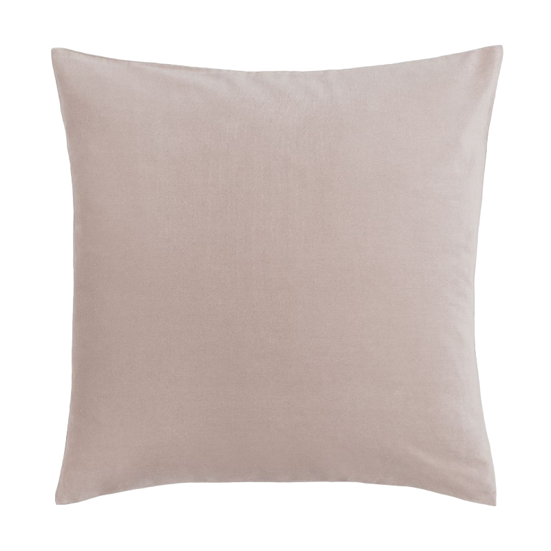 Чехол для декоративной подушки H&M Home Cotton Velvet, светло-серый бежевый