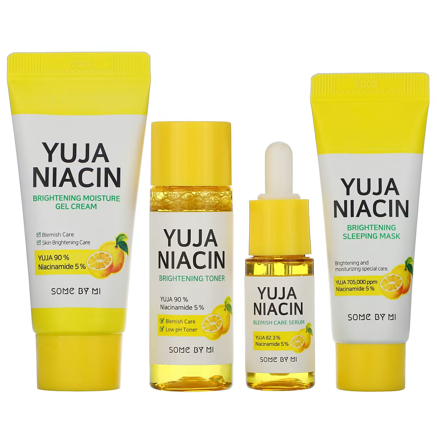 

Some By Mi, Yuja Niacin, стартовый набор для осветления кожи за 30 дней, набор из 4 продуктов