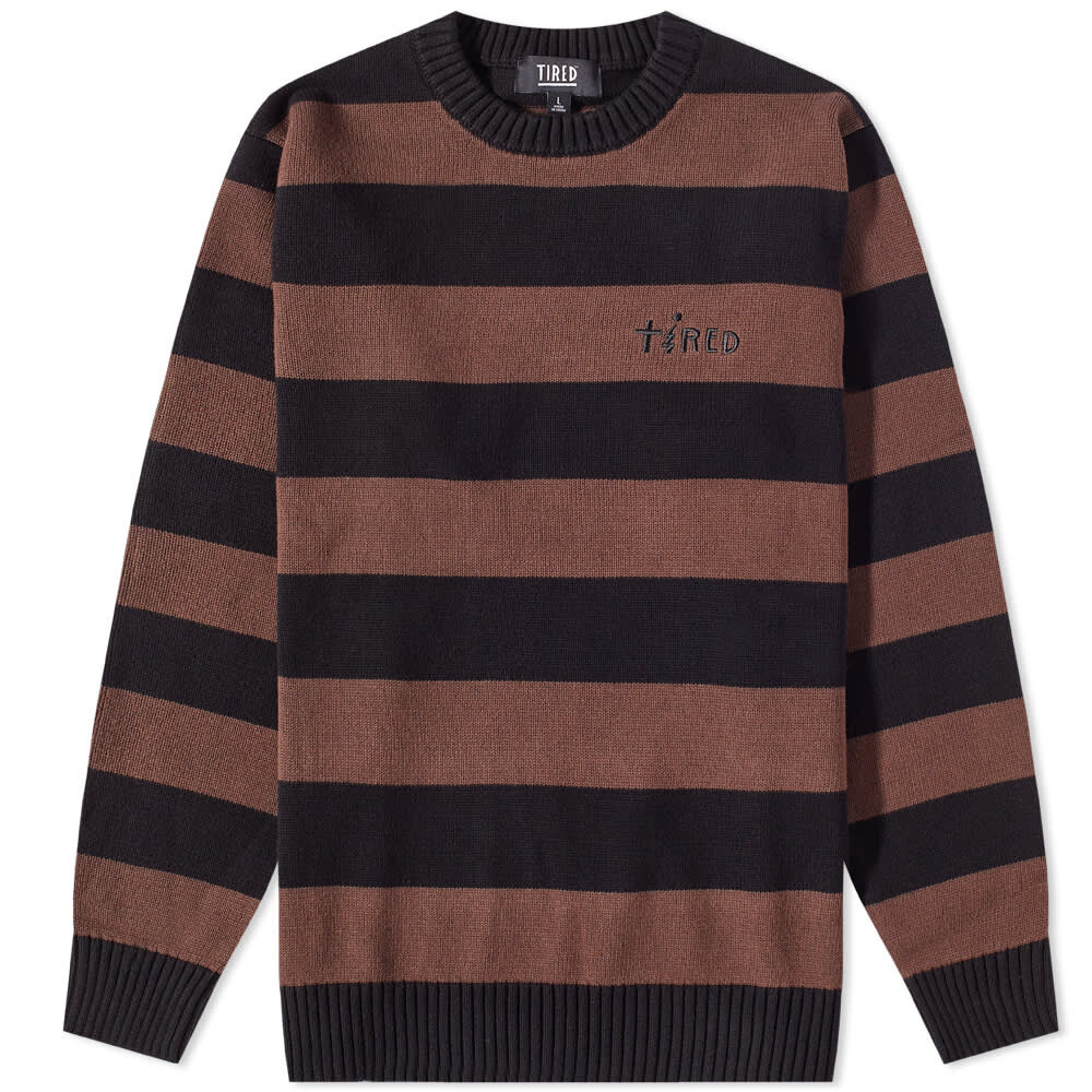 

Джемпер Tired Skateboards Jolt Striped Crew Knit, Черный