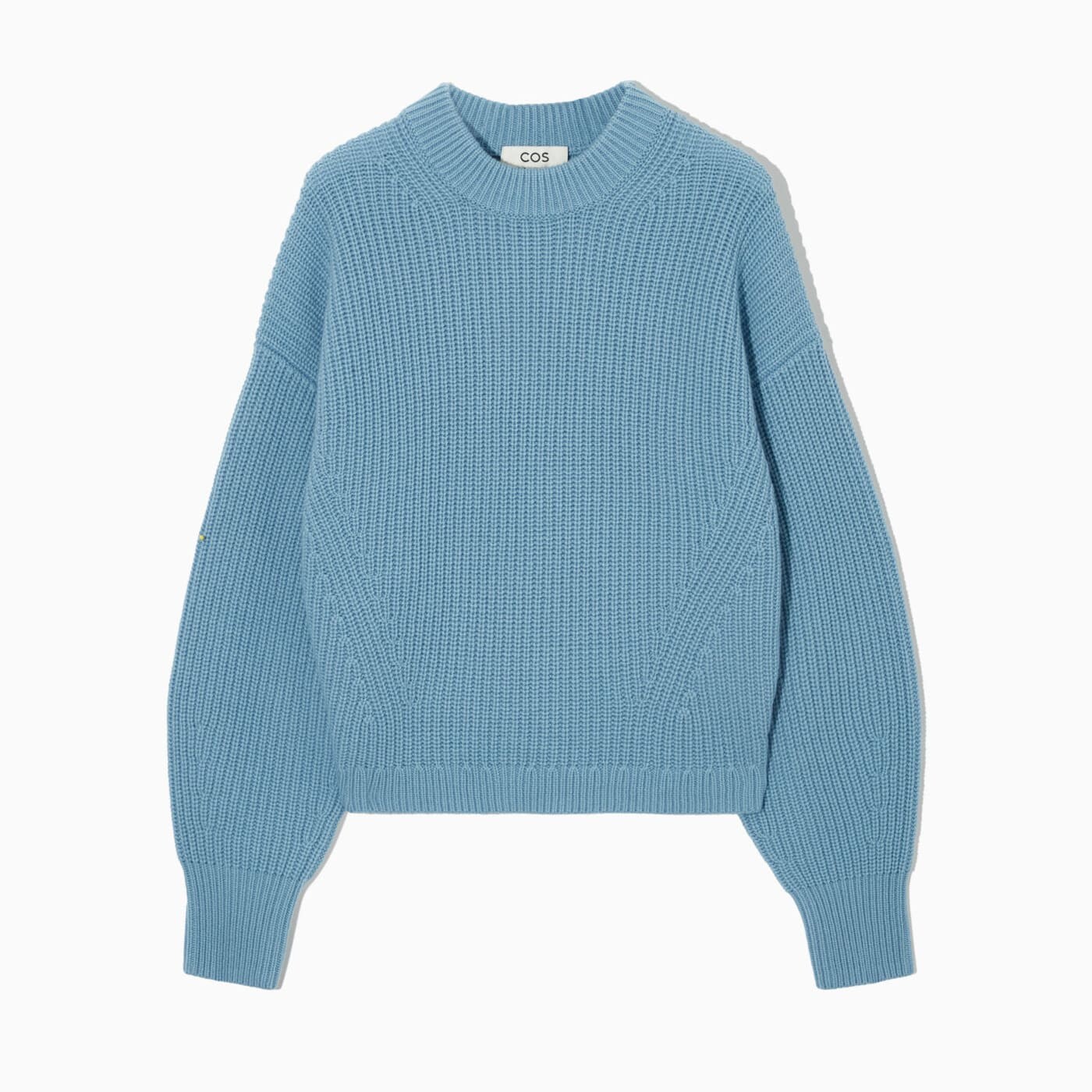 

Джемпер COS Ribbed Cashmere-blend, голубой, Синий
