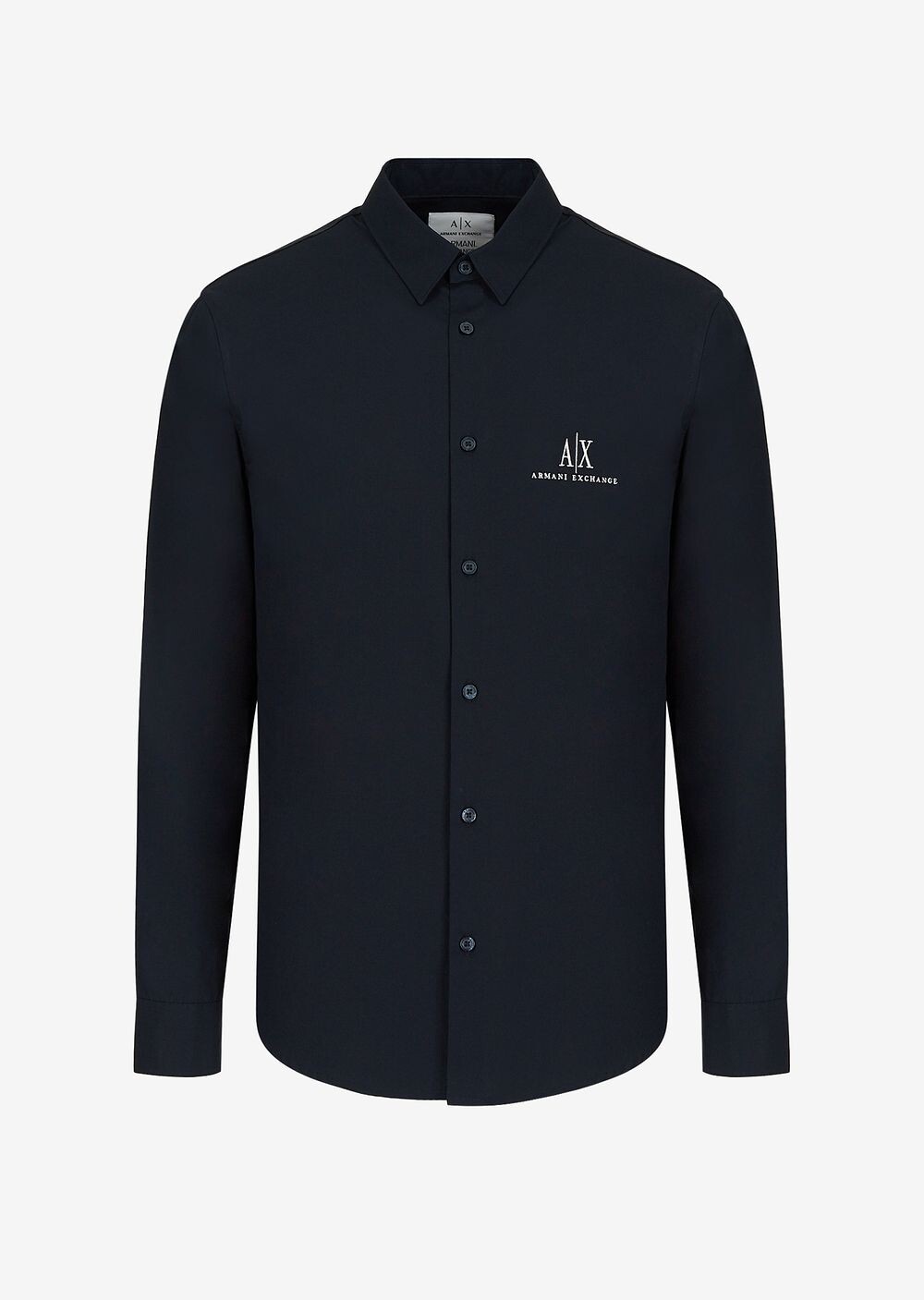 

Рубашка классического кроя с логотипом Icon Armani Exchange, синий