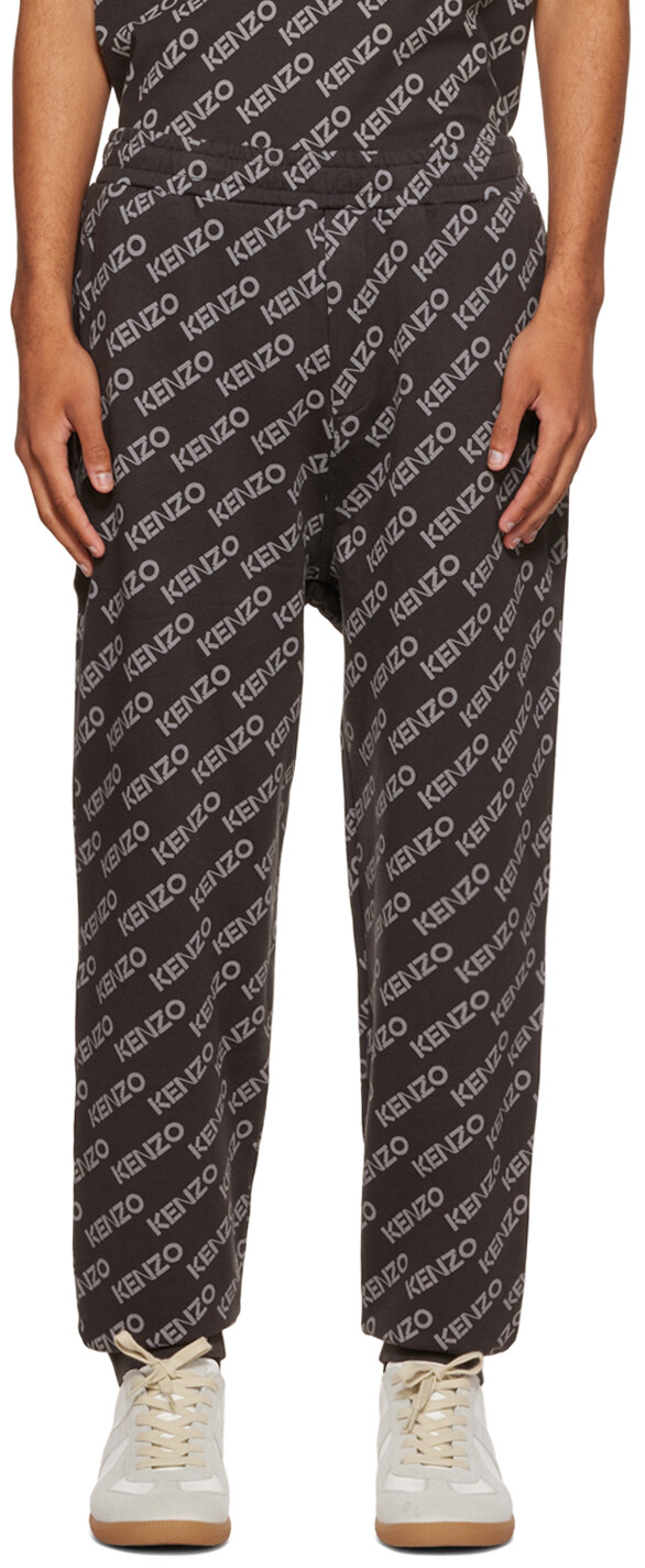 

Черные хлопковые брюки для отдыха Kenzo, Черный